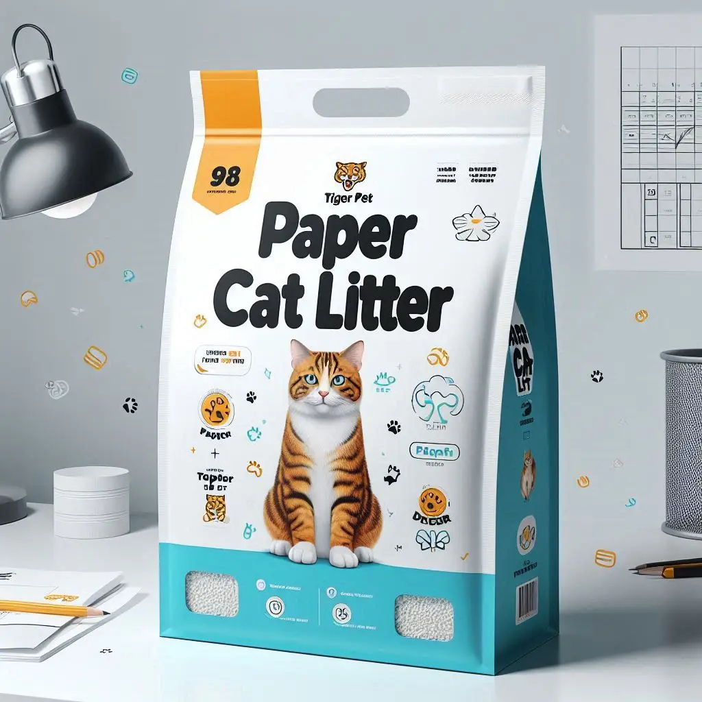 Tiger Pet Paper Cat Litter - Natural, Dust-Free, and Highly Absorbent