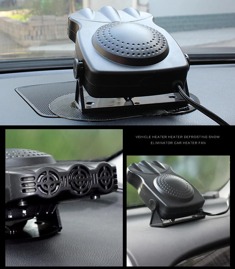 Windshield Car Heater 12V 150W Car Portable 2 in 1 Ceramic Heating Cooling Heater Fan Defroster Lighter with Hidden Handle