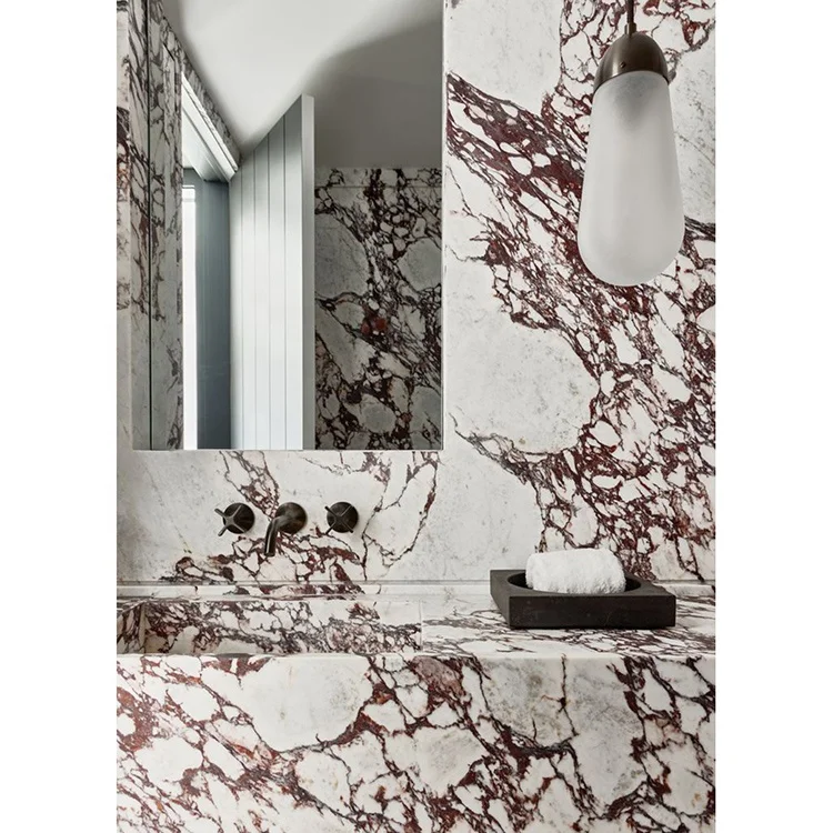 Italian polished marble slab calacatta viola for kitchen and bathroom