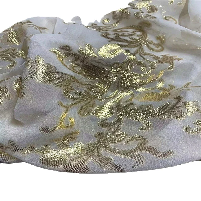 Шелковая жаккардовая ткань, шелковая Смешанная люрексом парчовая ткань, шелковая Сари ткань