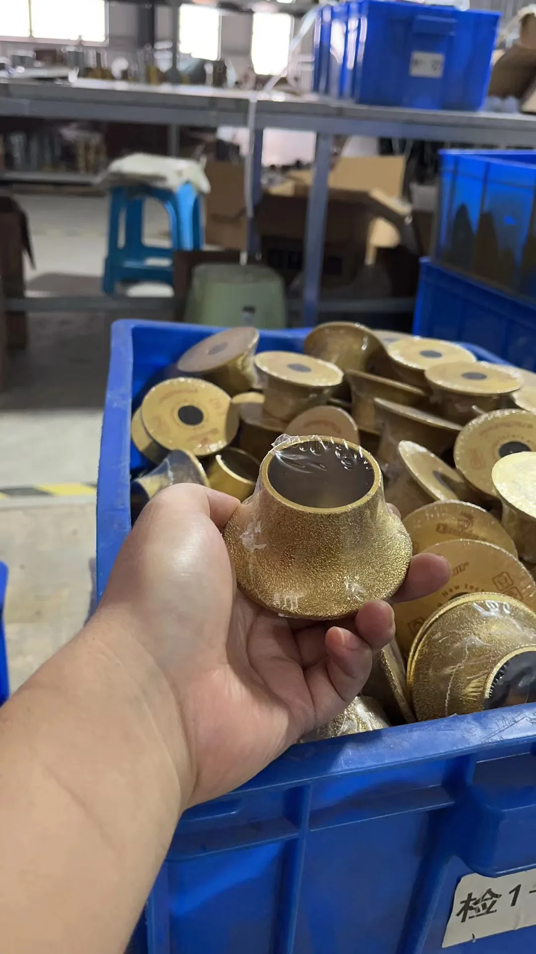 75mm Vacuum Brazed Hand Round Edge Diamond Grinding Wheel for Ceramic Marble Quartzite Granite Glass