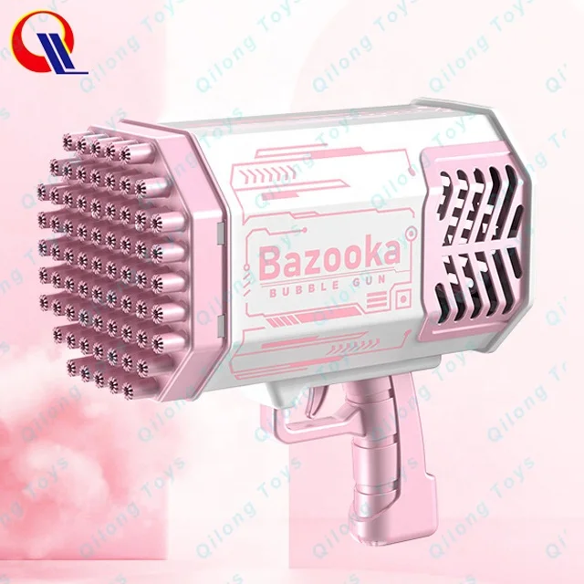 Qilong Базука, пулемет для пузырей, игрушки, детские красочные огни, пулемет для пузырьков с 69 отверстиями, игрушки, пулемет для пузырьков Базука