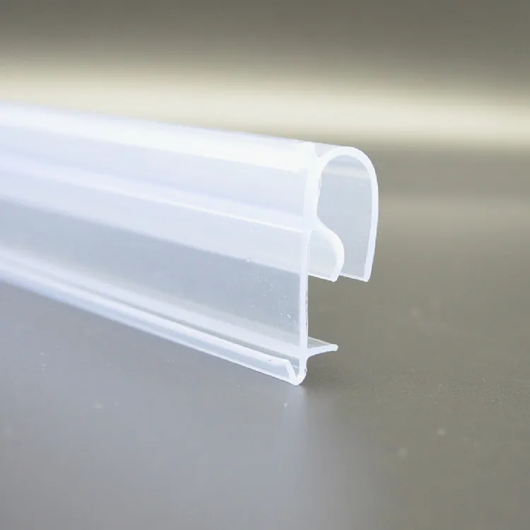 clear pvc price tag label holder extrusion profile for supermarket shelf goods
