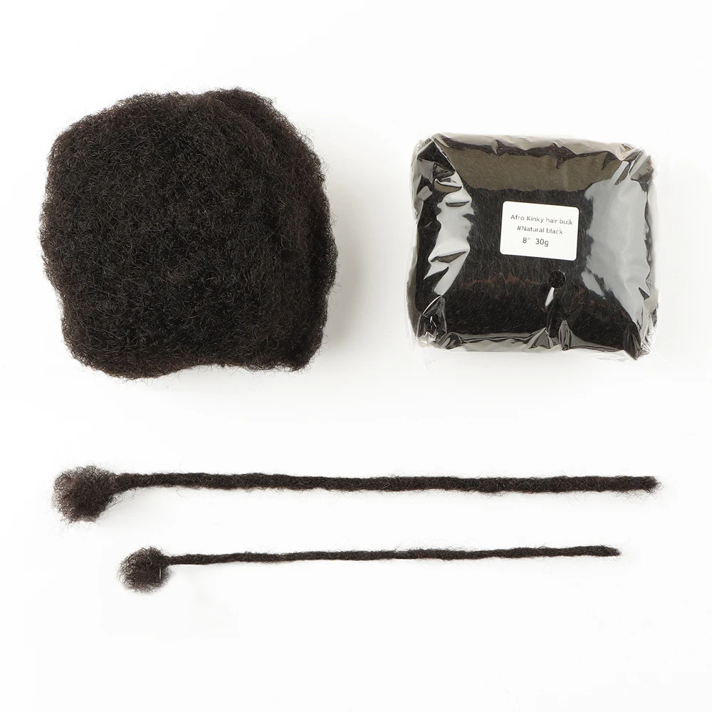 |Vastdreads| Virgin Brazilian Kinky Curly Hair Afro Kinky Hair Bulk Micro Twist Wick Natural 30g 50g for African Braids