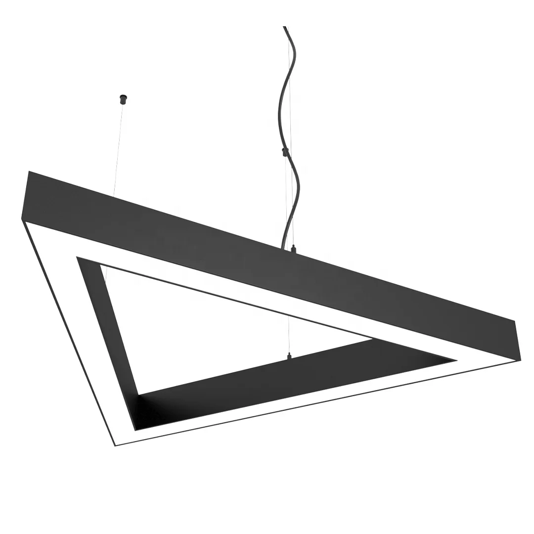 Triangle Chandelier Lighting For Restaurant Living Room Pendant Light Fixtures Gold Black White Chrome Chandelier light