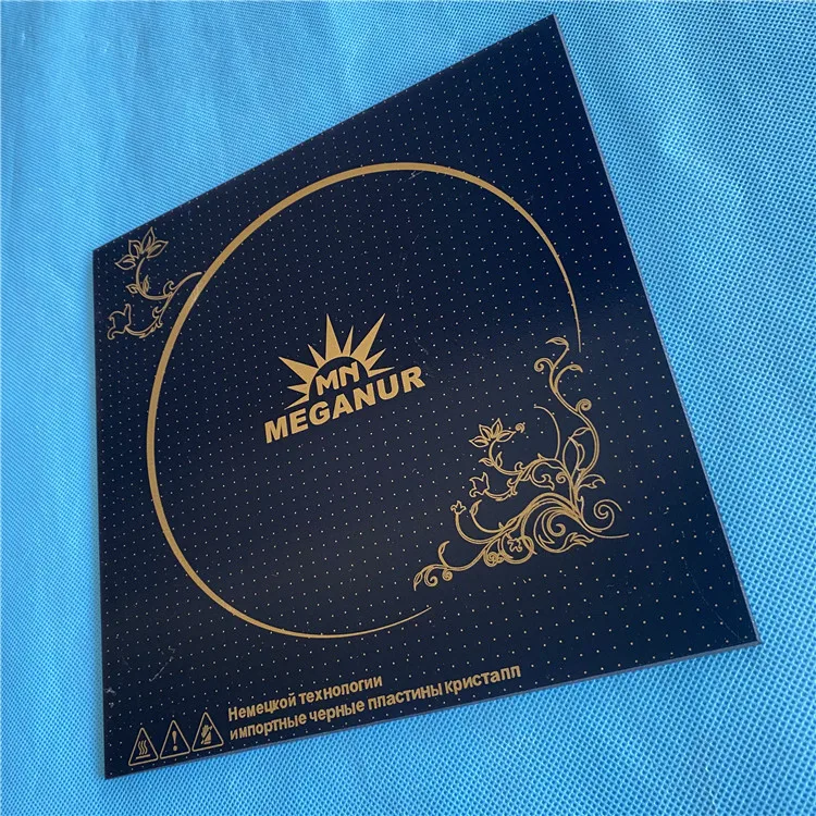 High temperature black glass ceramic cooking plate, ceramic glass for induction cooker glass top