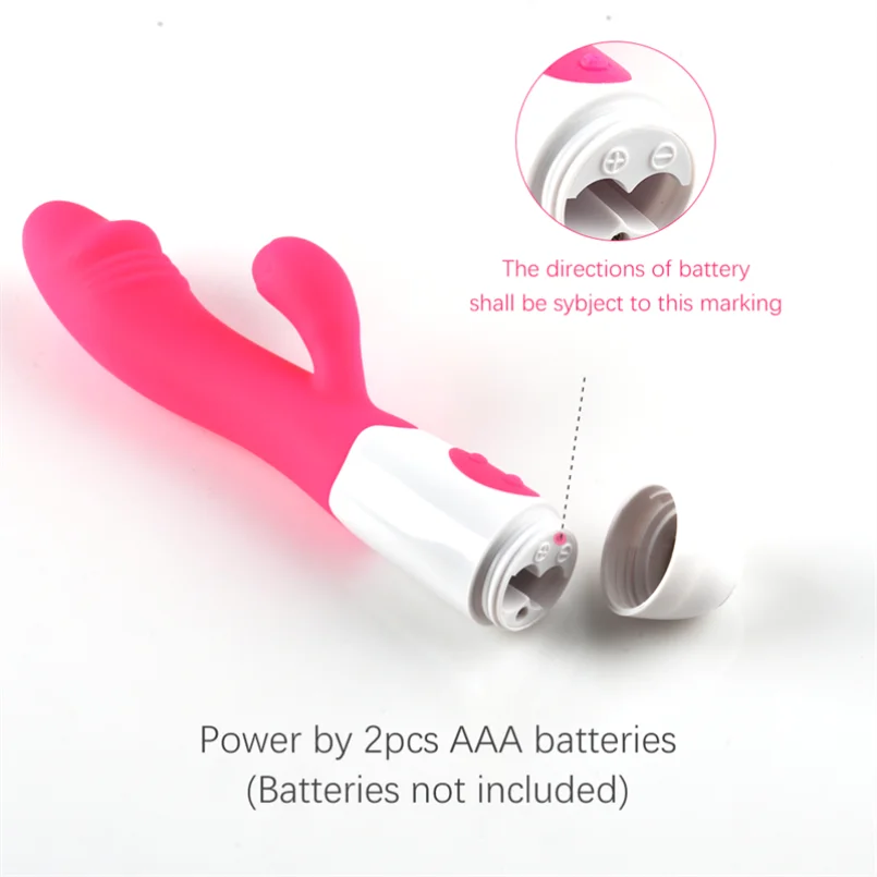 30 Modes Vibration G Spot Dildo Powerful Waterproof Dual Motors Silicone Rabbit Vibrators