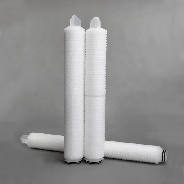 TS Filter High Flow Rate Low Pressure Drop Glass Fiber GF Pleated Filter Cartridge for Filtration of Compressed Air