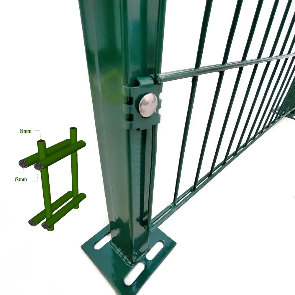 2m x 2.5 m welded panel 656 galvanized double wire fence