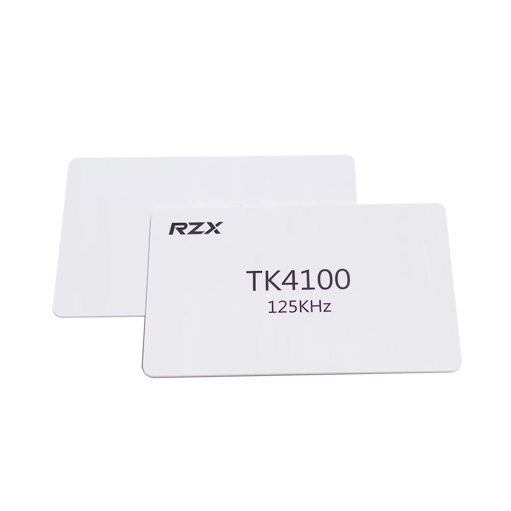 125KHZ LF TK4100 Chip PVC Blank RFID White Card Printable Logo High Quality Plastic Card for Access Control
