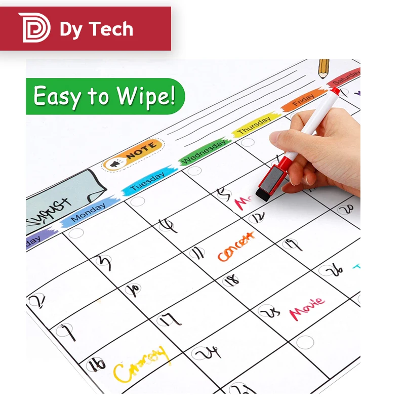 Customized Dry Erase digital board weekly-planner-manufacturers Blank Memo Planner acrylic calendar foir fridge
