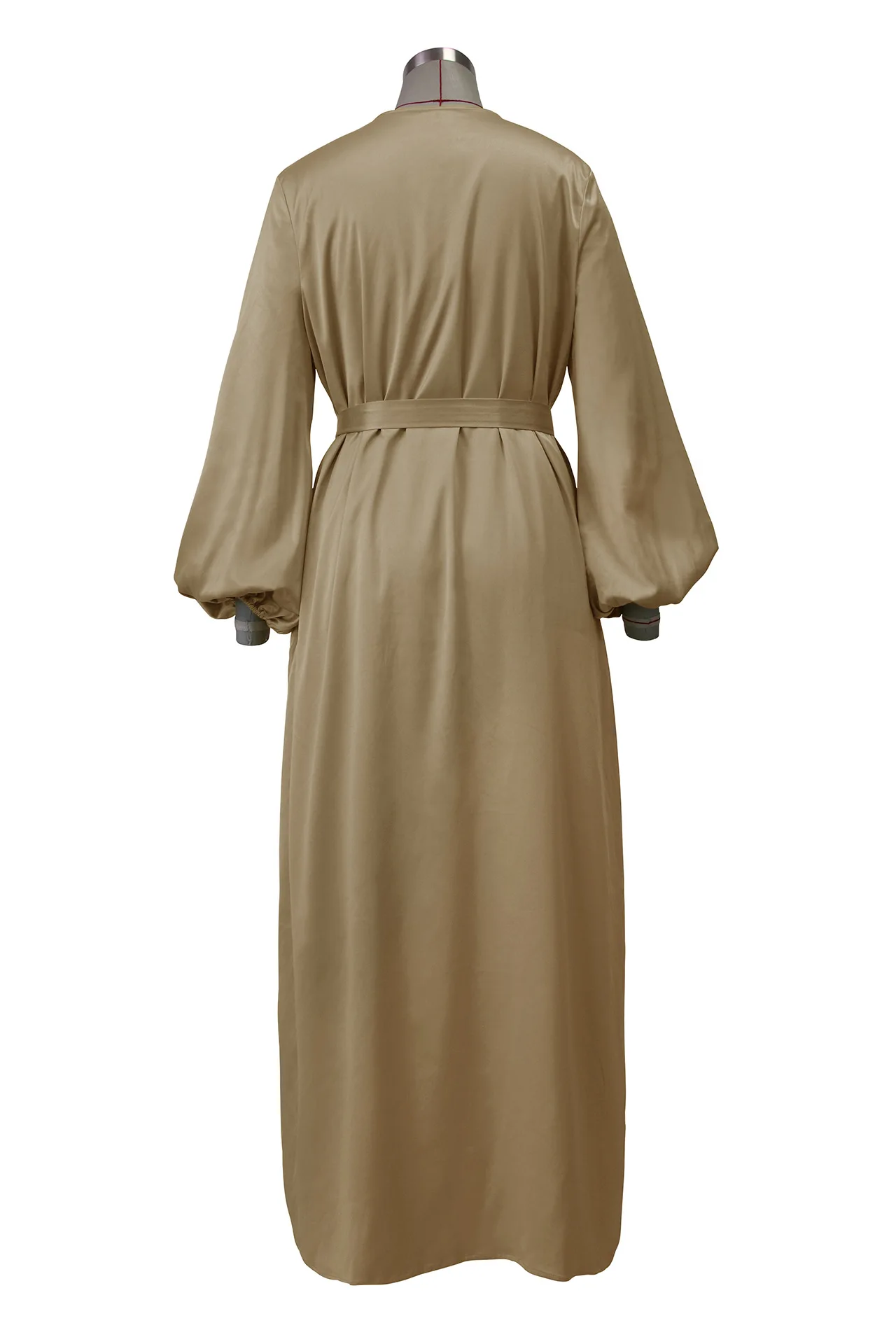 Solid Color Dress Islamic Arabic Layered Long Cardigan Fancy Dubai Open Women Muslim Dress