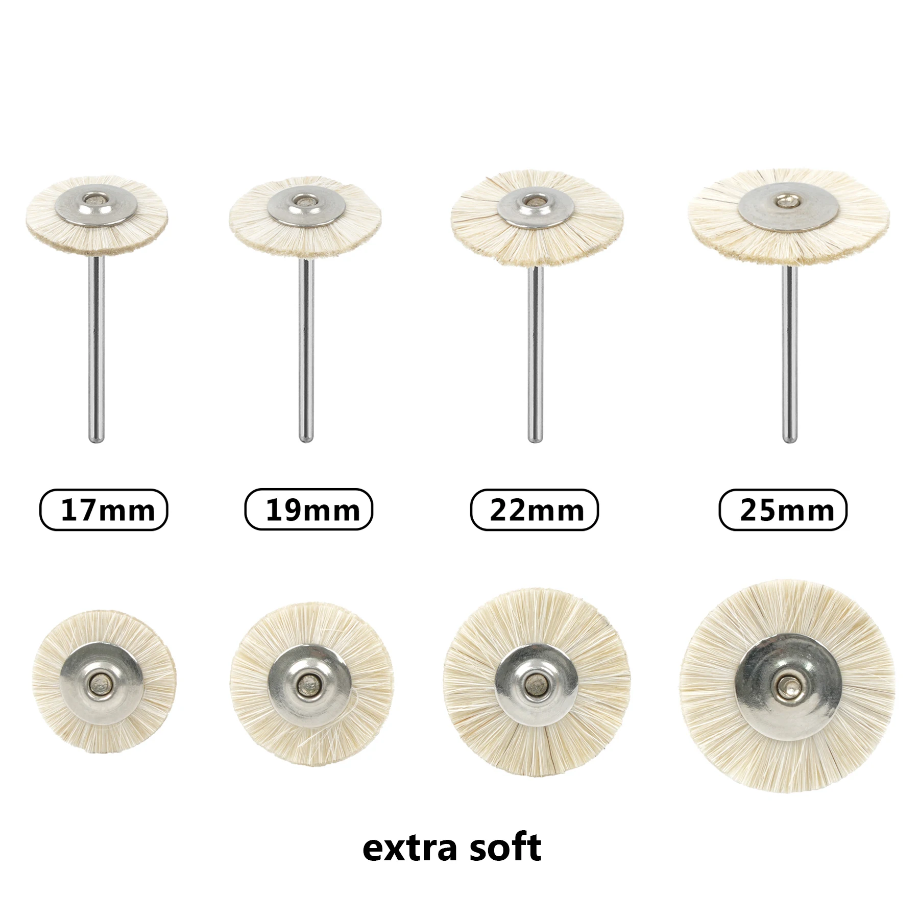 Dental consumables Tools Laboratory Polishing Brush Wheel Buffs Extra Soft Rotary Low Speed HP Shank 2.35mm Dentist Jewelry