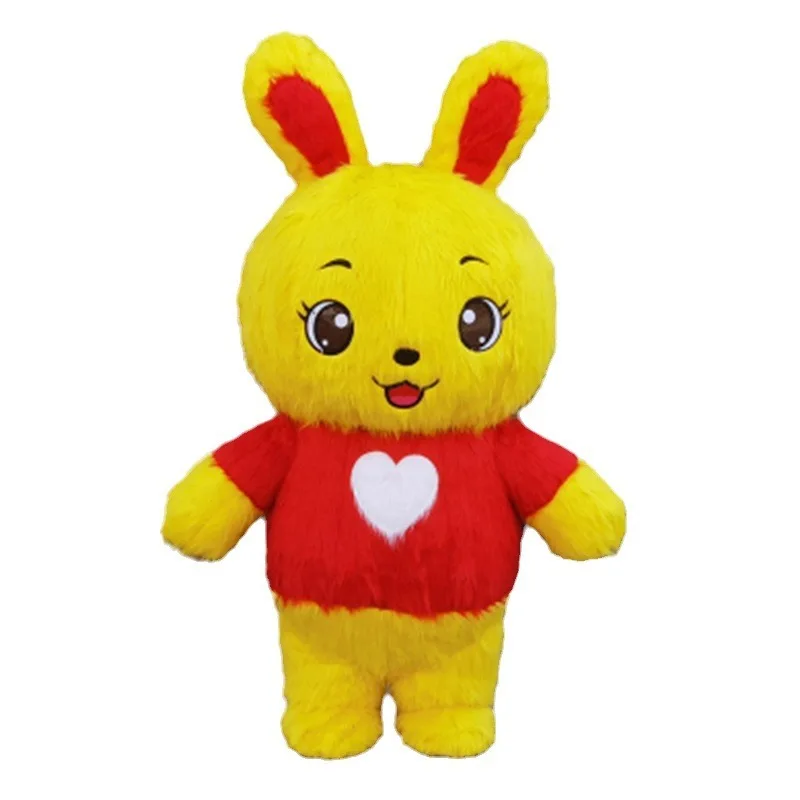 New Year inflatable rabbit cartoon doll costume Chinese zodiac Rabbit mascot activity performance props panda doll costume
