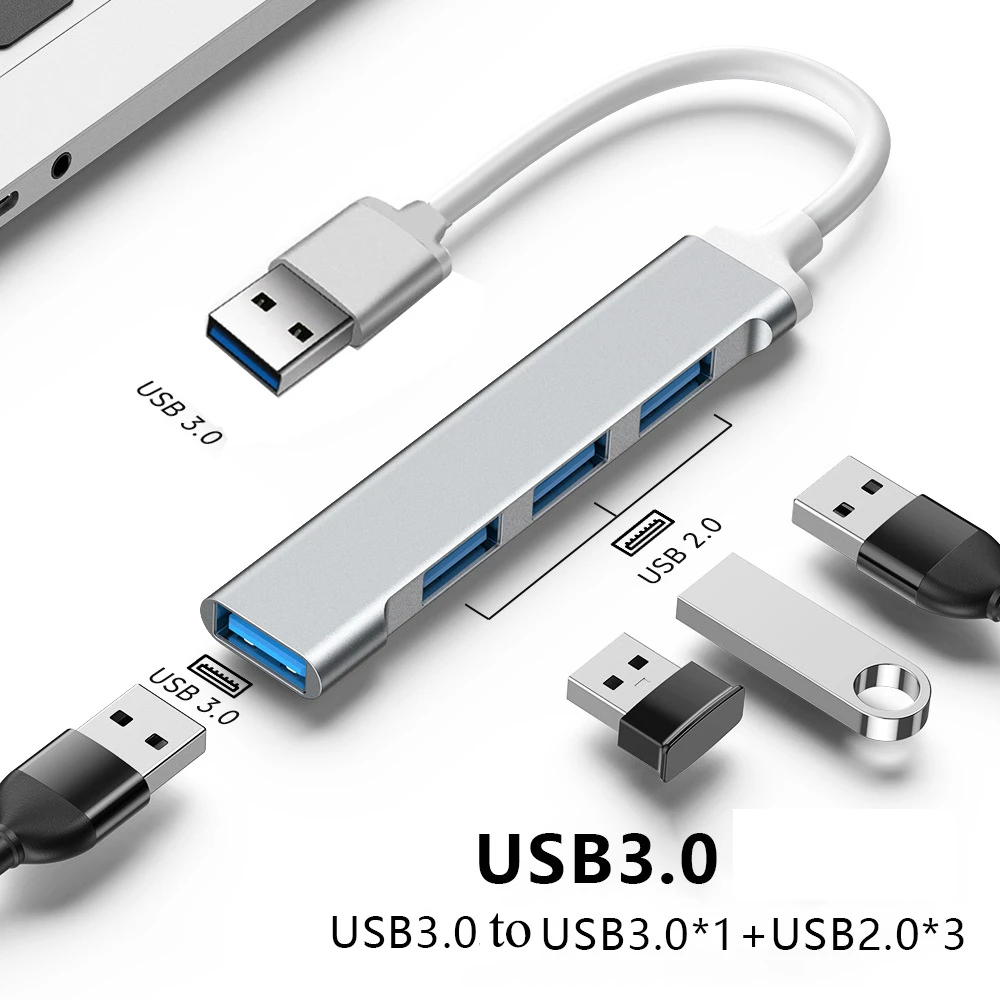 USB 3.0 Hub USB Hub Dock Type C 3.1 4 Port Multi Splitter Adapter OTG For Xiaomi Huawei Lenovo Macbook Pro USB 3.0 2.0 Ports