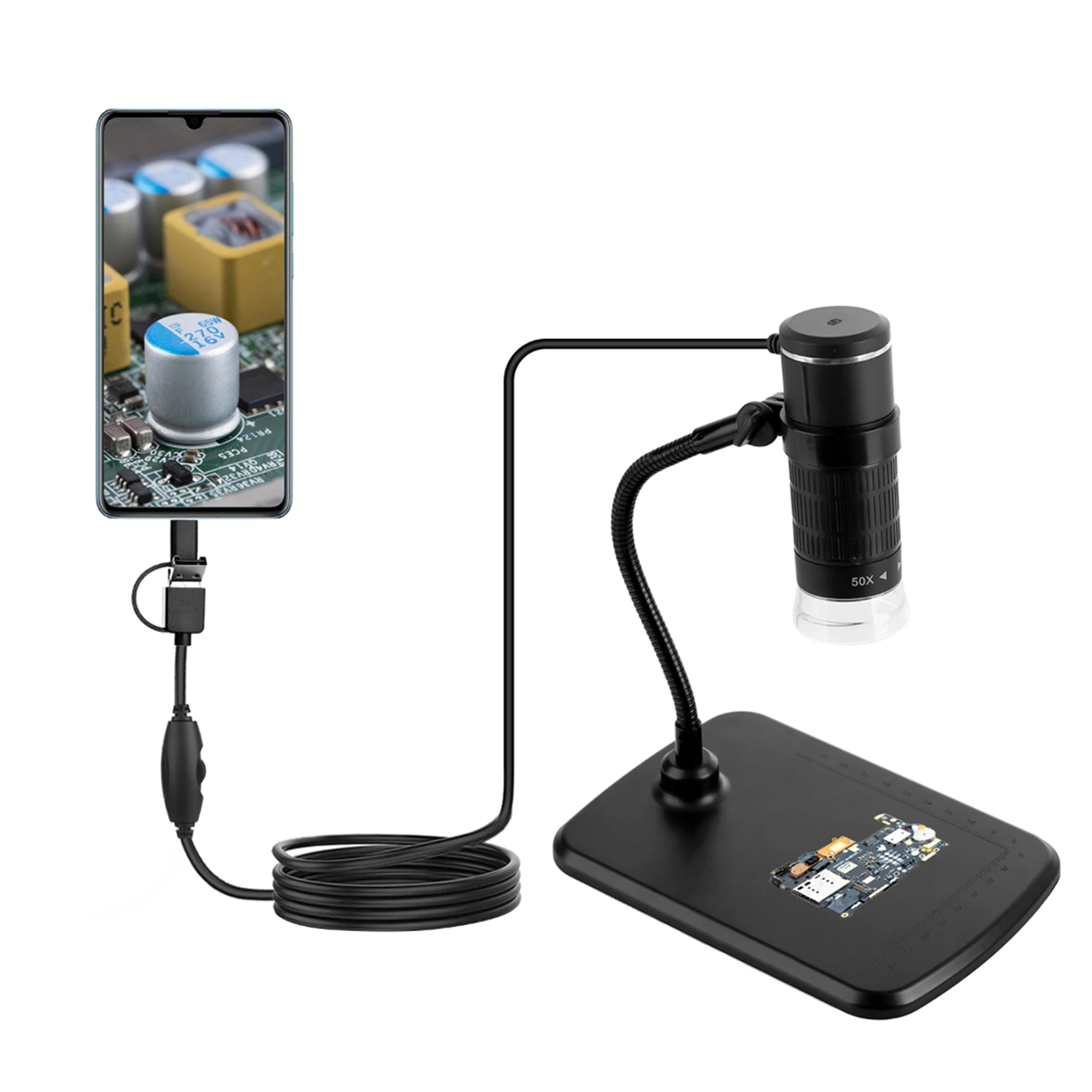 8 LED 3 in 1Magnifier 1000x  USB Endoscope Camera Microscopio digital inspection Microscope usb