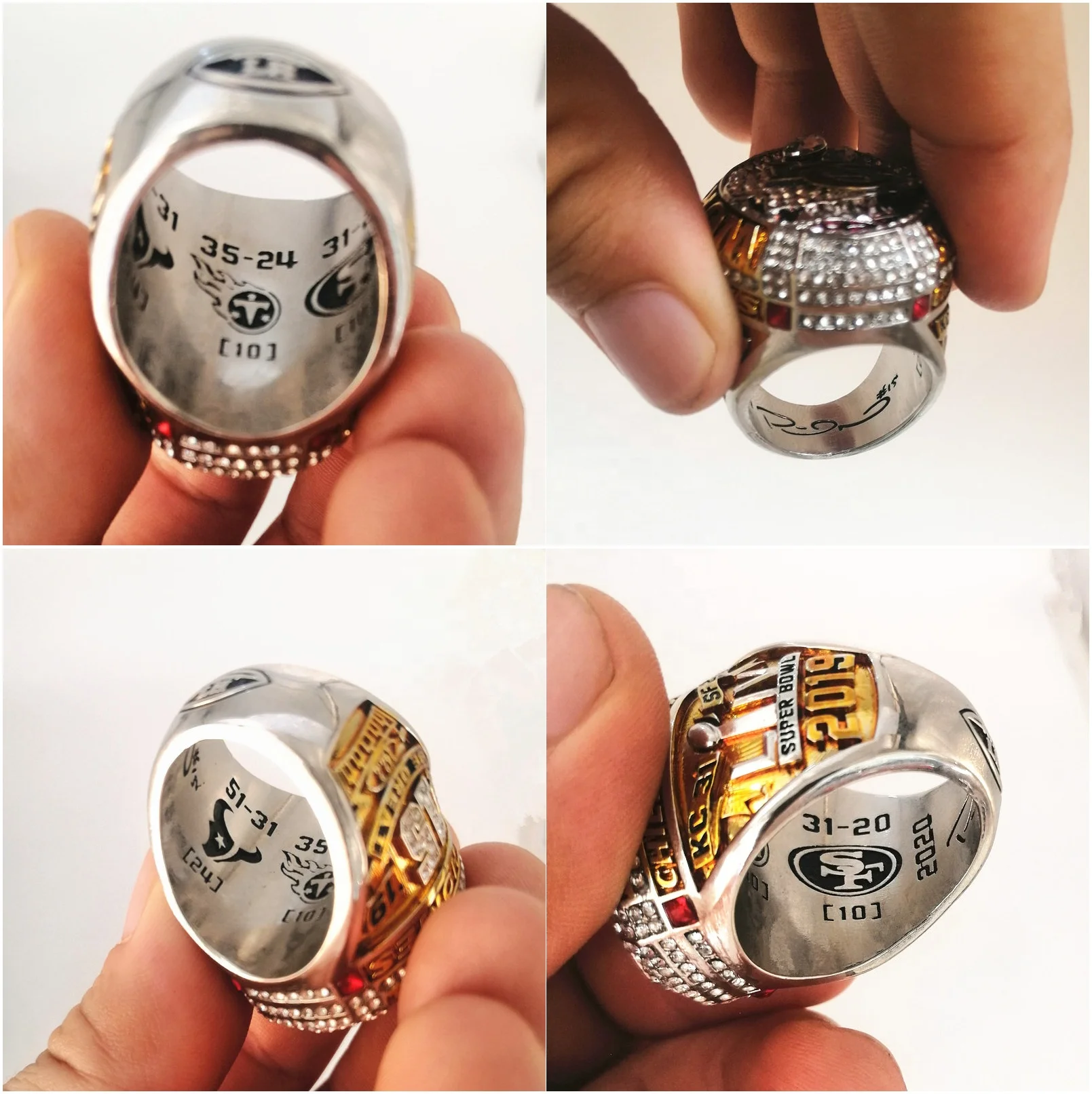 Linghu Custom 54th Super Bowl кольца для футбола в подарочной коробке 2019-2020 НФЛ команды Канзас-Сити кольцо чемпионата кельсе