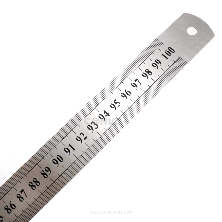 Линейка металлическая прямая из нержавеющей стали с гравировкой 100 см 150 1 м