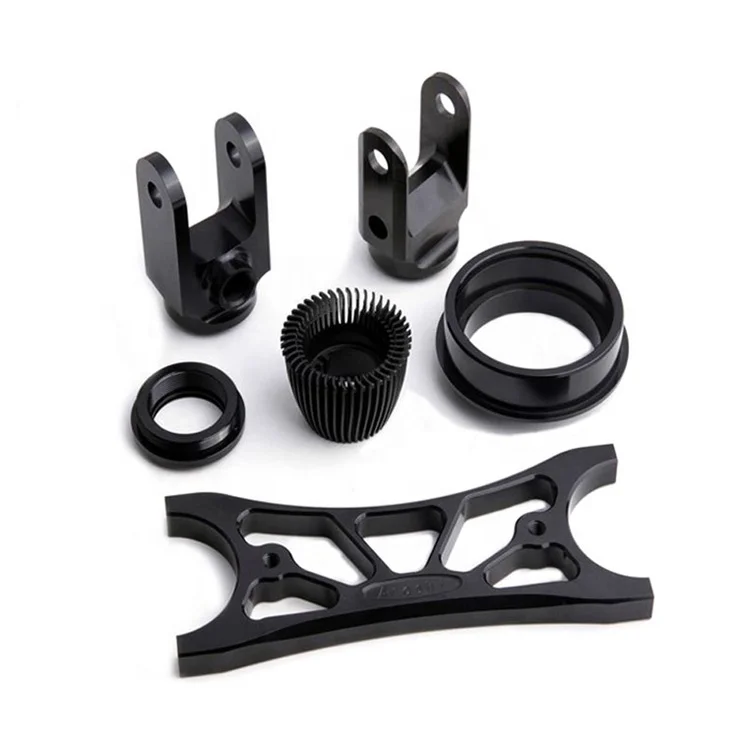  OEM пользовательские прецизионные черные анодированные алюминиевые Cnc Запчасти для электрических