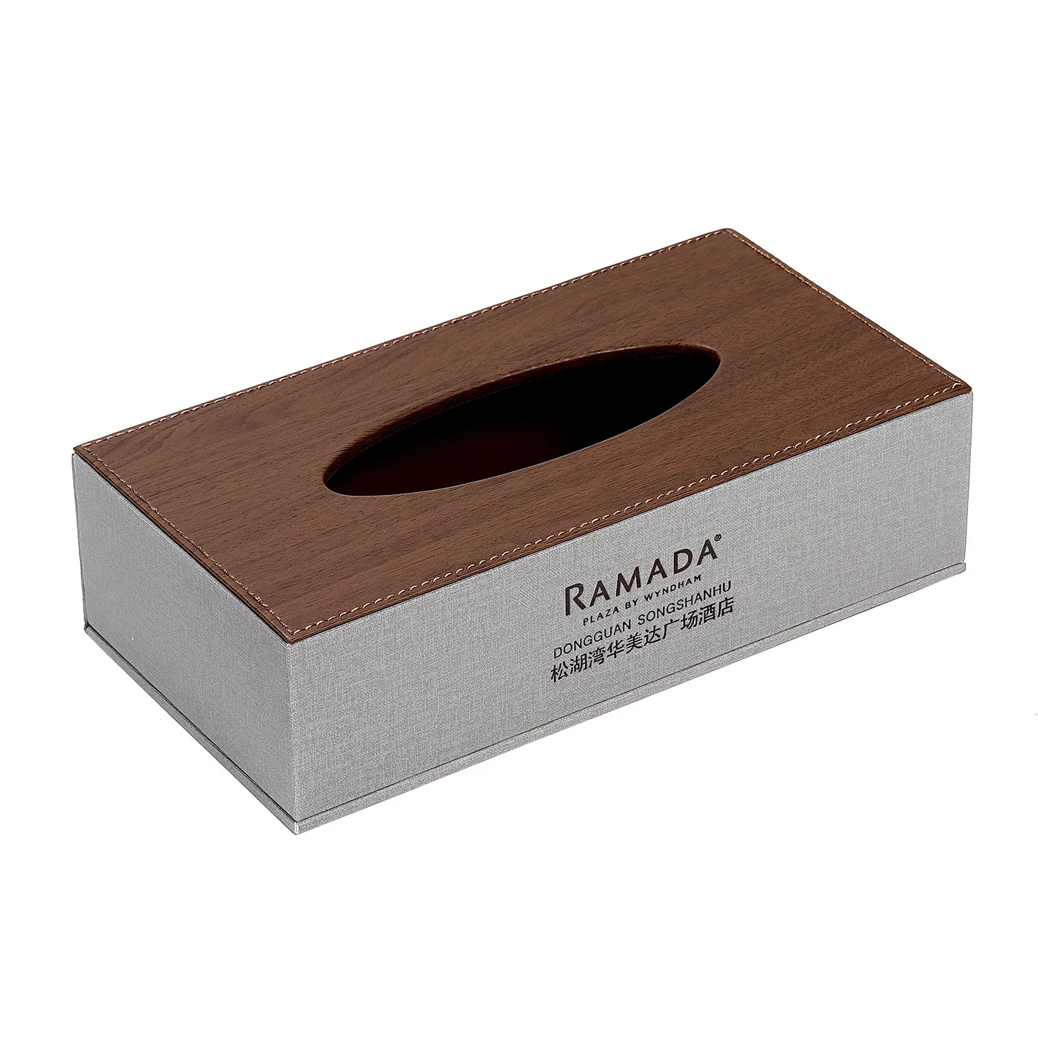 Logo Custom Hotel Guest Room Amenity Leather Hospitality Display Welcome Tray