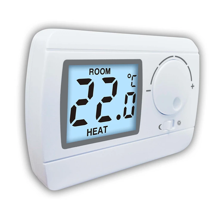 230V White ABS NTC Non-programmable Floor Heating Room Thermostat For Gas Boiler