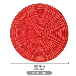 Wholesale Round PP material  woven Placemat table mat