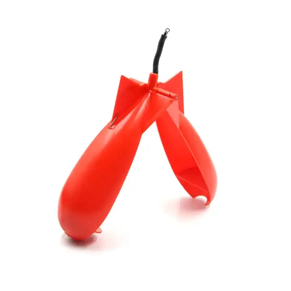 F13V-BB3021 Red Color Large Size Essen Carp Pellets Bait Holder Spomb Fishing Rocket