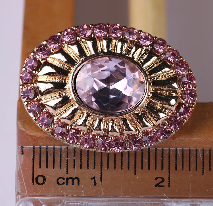 Hot sale products hijab scarf buckles Newest Beauty Jewelry Women Luxury Zircon Oval Shapes Corsage Plating Pins Brooch