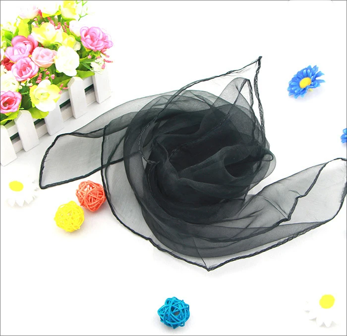 70*70cm Square Juggling Silk Dance Scarves Movement Scarves Dance Scarves for Magic Tricks Performance Props Accessories