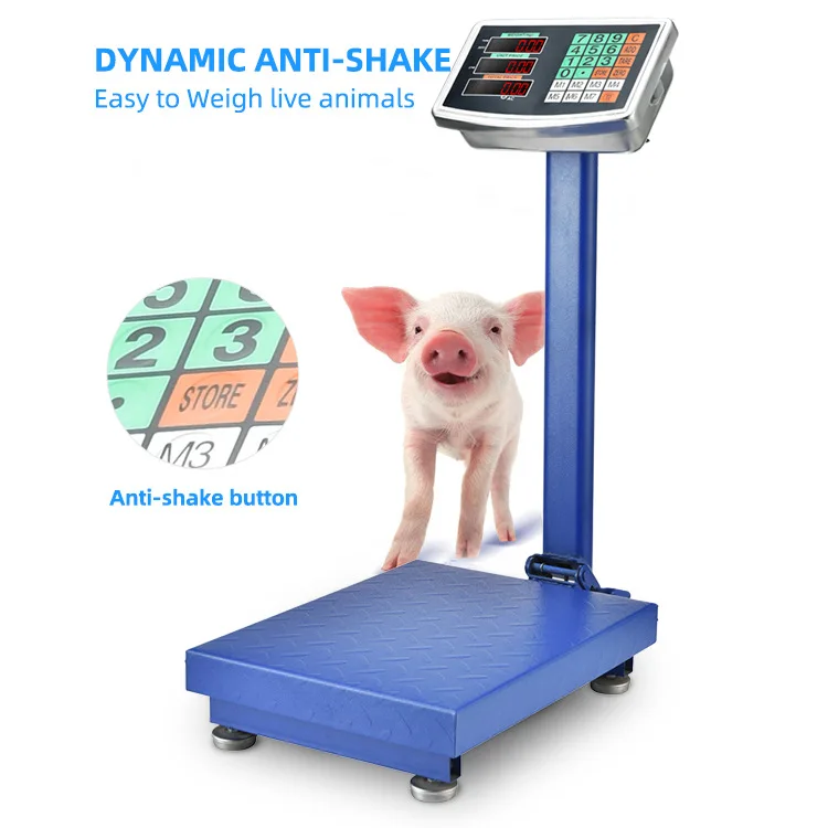 Platform Weighing Scales Material Electronic Weighing Balance LCD Display150KG 200kg 300KG Digital Bench vegetable fruit Scale