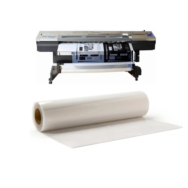 Оптовая продажа, 100 микрон, водонепроницаемая молочно-белая прозрачная ПЭТ-пленка для широкоформатной печати