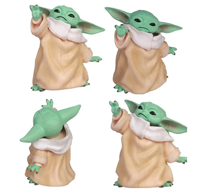 
Factory Direct Sales Anime Character Model Action Figure Toy Baby Yoda Resin Flat Back 