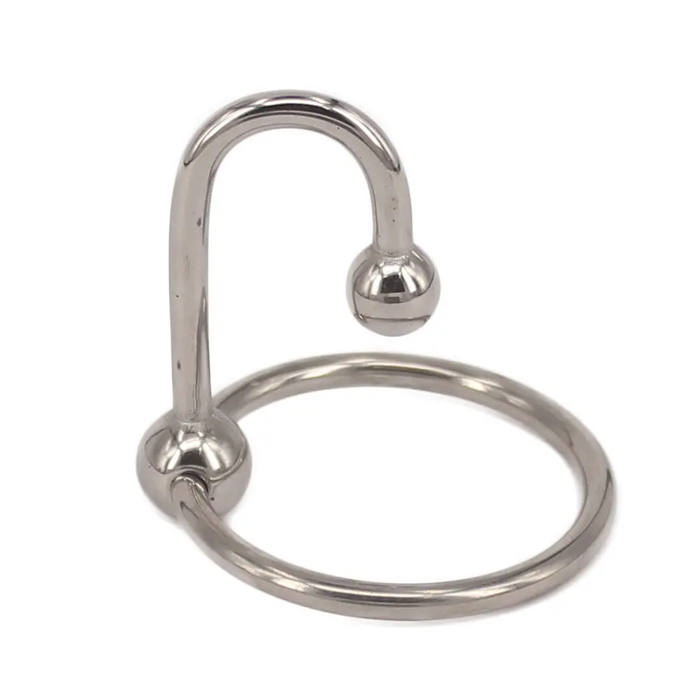 Dropshipping Stainless Penis Cock Rings with Urethral Sounds Ball