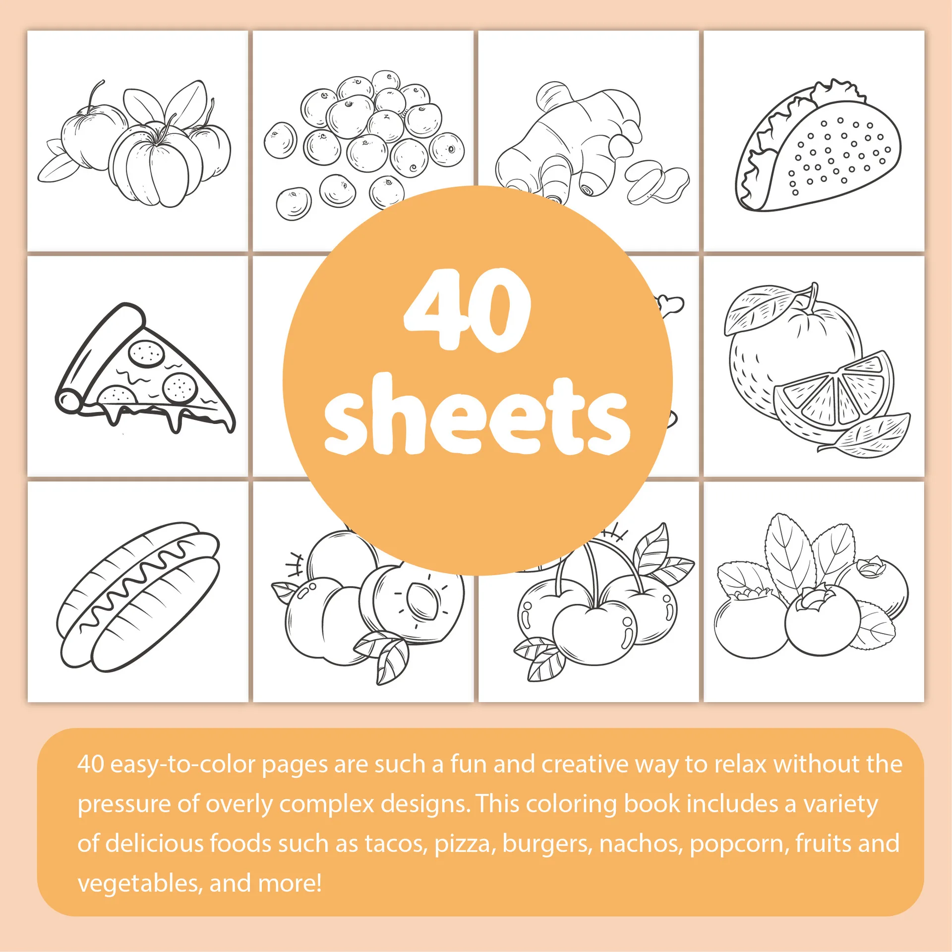 Cute Coloring Books With Colouring Pages For Kids and Adults To Color and Relax