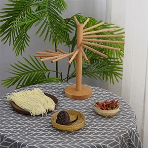Foldable Wood Pasta Noodle Drying Rack House Holder Shelf