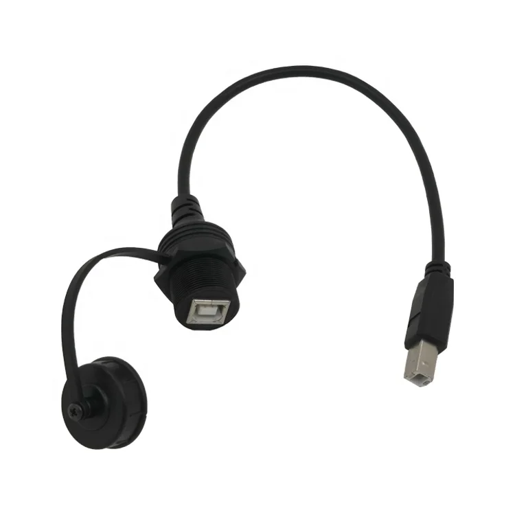 LBT New USB 2.0 B Female Panel Mount Cable Cable USB2.0/3.0 ABS BM BF Printer Short Extension Cables to USB-B Male to Female