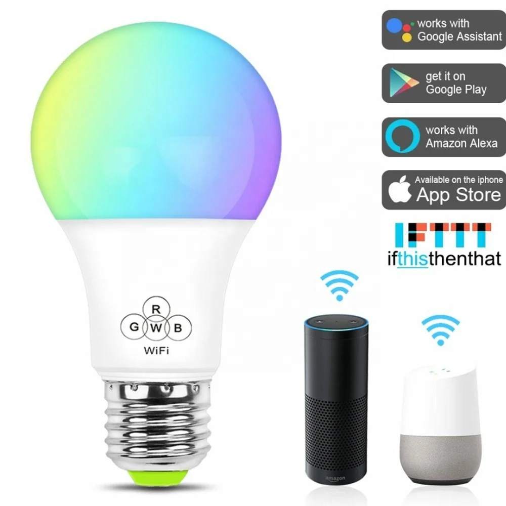 Wifi Smart Multi-Color LED Light Bulb for Amazon Alexa/Google Home App Control