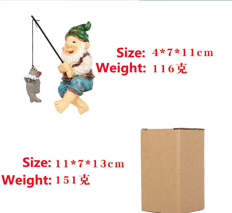 Amazon Resin Crafts Creative Fishing Dwarf Old Man with White Bread Sculpture Christmas Decorative Ornaments Garden Ornaments