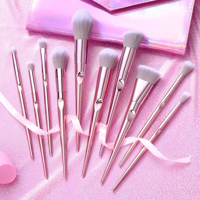  Professional Pink Free Sample Glitter Cosmetics Makeup Brush