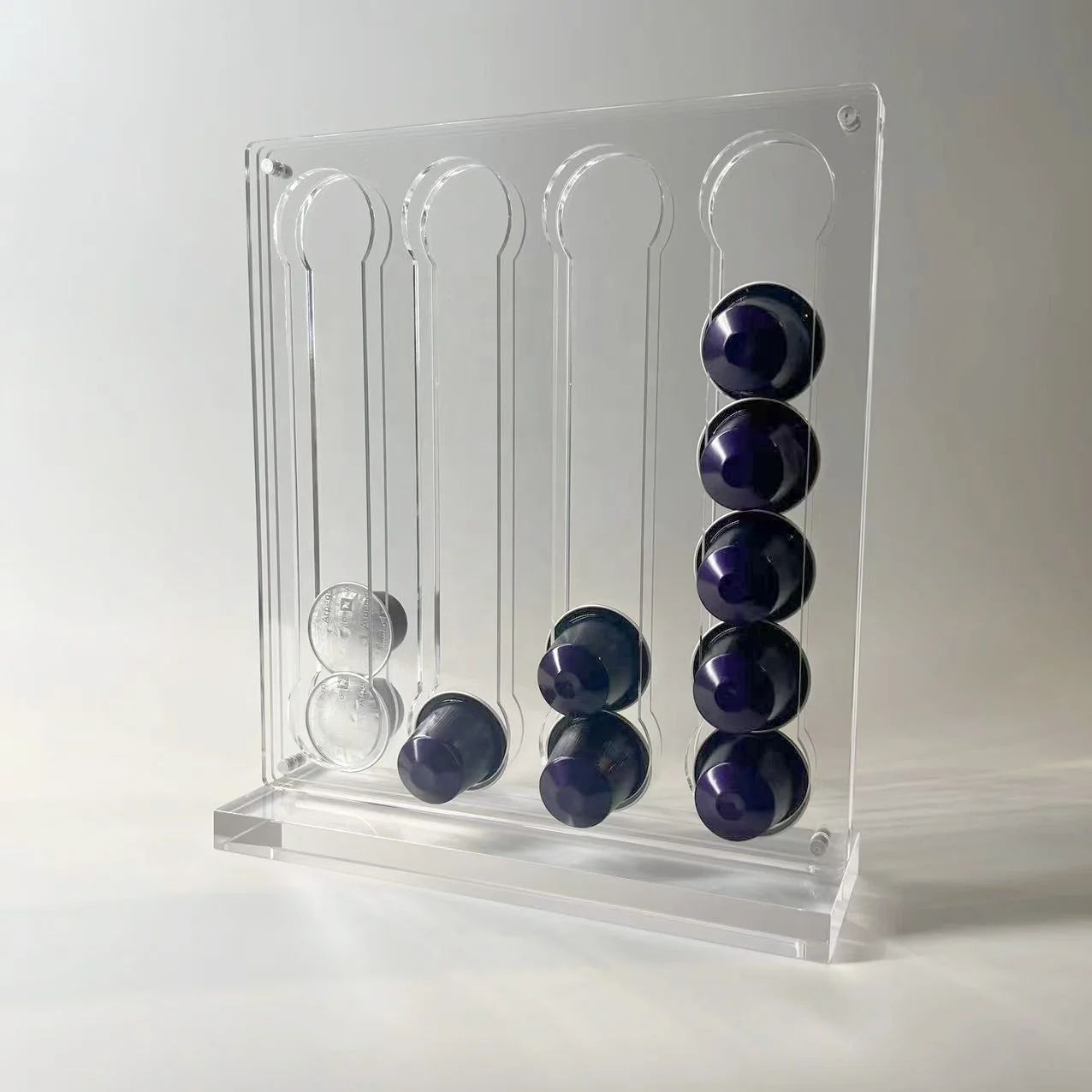 Multifunctional Clear Acrylic Coffee Pod Holder Eco-Friendly Office and Kitchen Supplies Magnetic Storage for Coffee Capsules