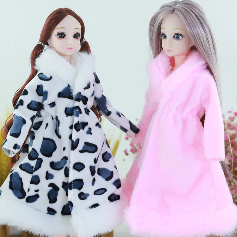 Новинка 1/6 кукла 30 см BJD модная Кукла с леопардовым принтом из кроличьего меха Одежда для кукол «сделай сам»