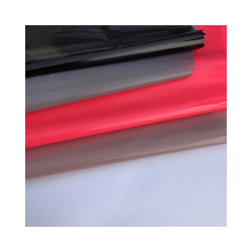 Soft And Smooth 380T  20D Ripstop  Plain Weave Nylon Fabric Bright PU Nylon Down Coat fabric