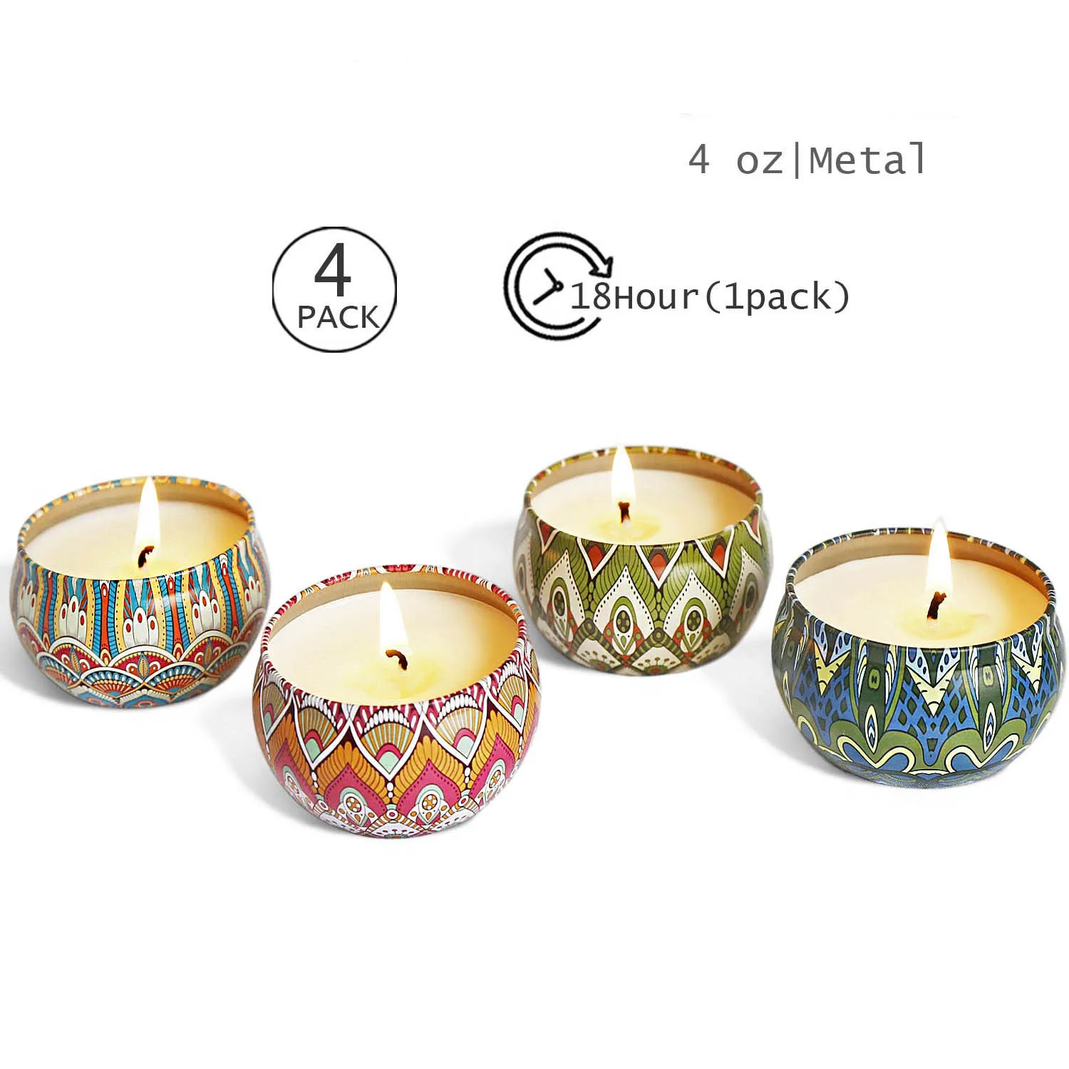 Amazon Hot Sale  Soy Wax Scented Candle Vintage Tin Cans Aromatherapy Candles