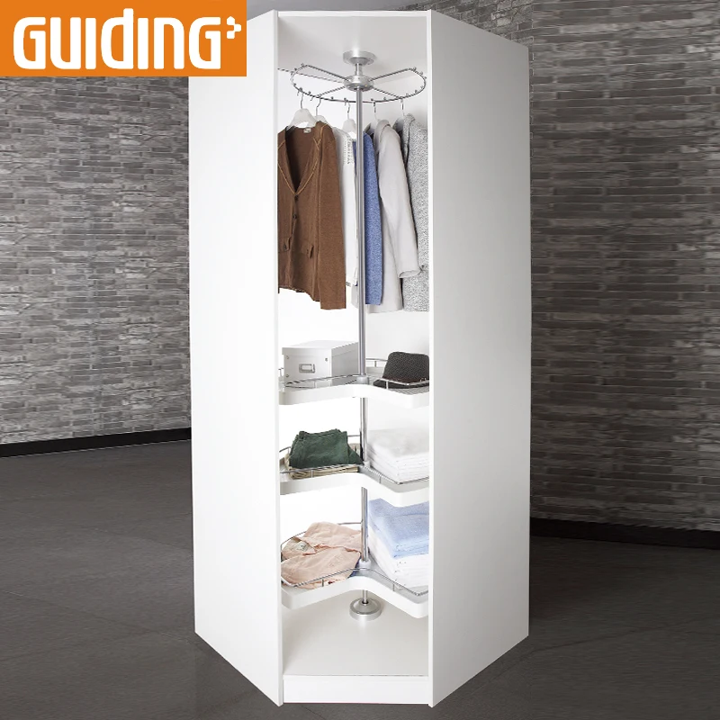 Modern Wardrobe Closet Organizer Multifunctional Three-layer of 360 Degrees Rotating Basket For Wardrobe Corner Cabinet
