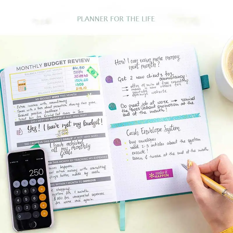 2023 New Arrival planner journal notebook hardcover 2021 diary A5 daily planner