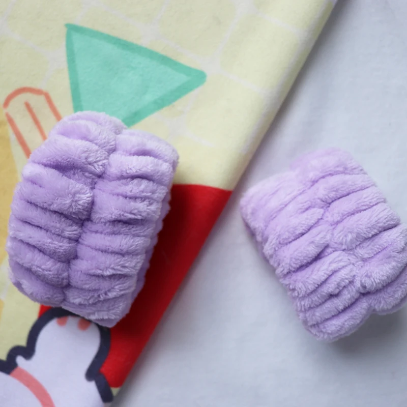 1 Pairs Soft High Elastic Absorbent Wrist Spa Washband For Washing Face