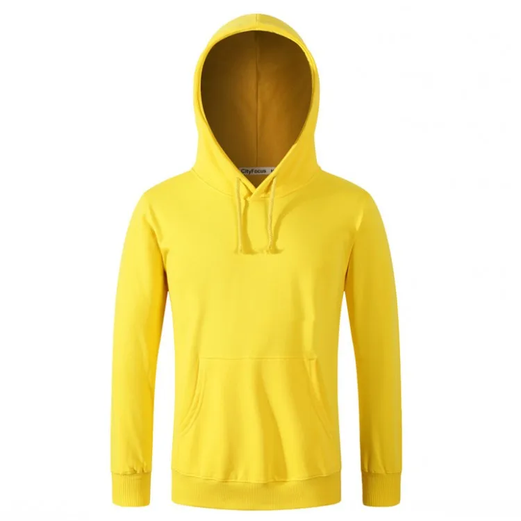 Custom printing men hoodie hemp bamboo terry sweater casual top long sleeve