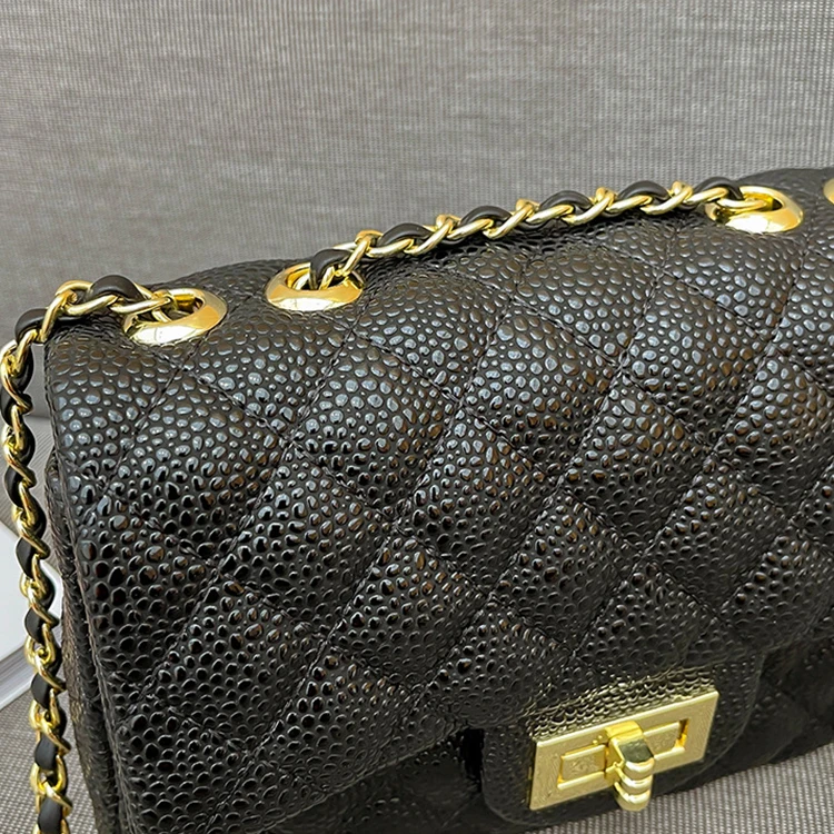 Fashion luxury pu leather luxury caviar crossbody bags purses shoulder handbag for women