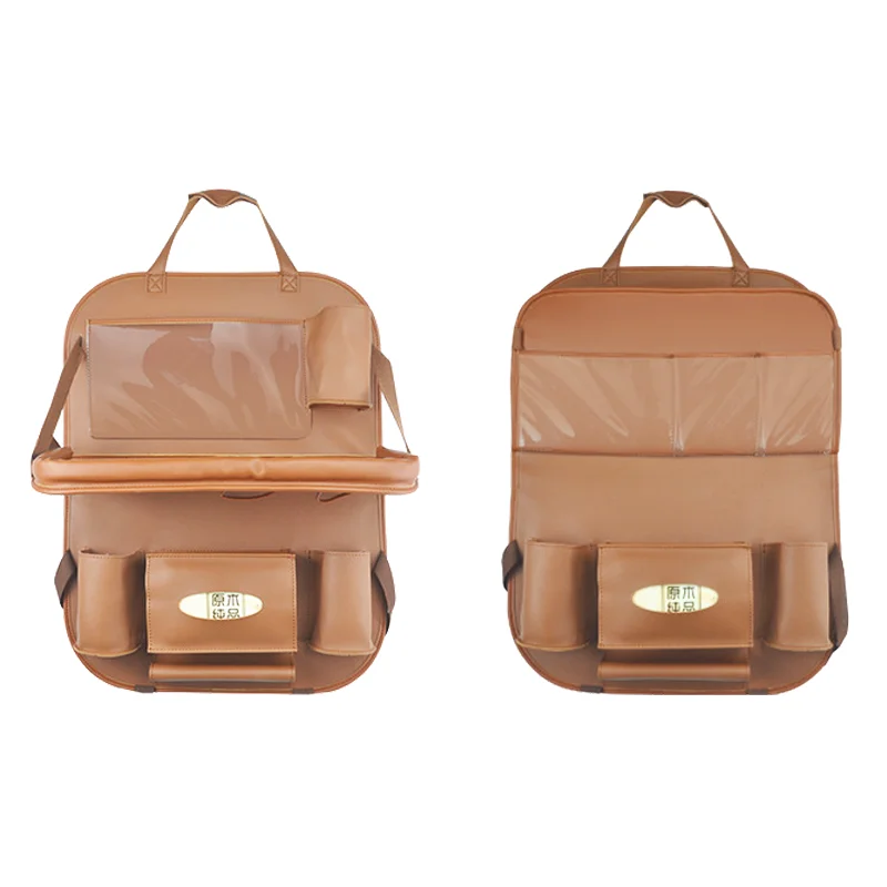 
New design PU Leather Car Back Seat Organizer with Tray 