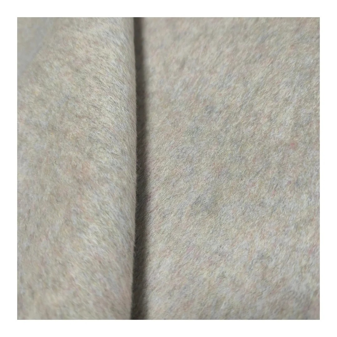 wool fabric melange camel  double-faced top dyed warm heavy coats for men women boys girls jackets in cold winter collection